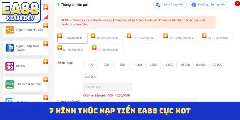 Hướng Dẫn Nạp Tiền EA88 - 4 Bước Thực Hiện Nhanh Chóng - LUCKYPRISM.SURF