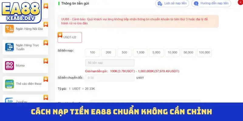 Hướng Dẫn Nạp Tiền EA88 - 4 Bước Thực Hiện Nhanh Chóng - LUCKYPRISM.SURF